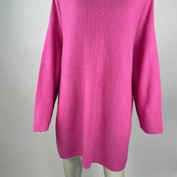 Talbots Cotton Tunic Sweater Women 3X NWT $90 Long Sleeve Scoop neck‎ Stretch - Picture 2 of 13